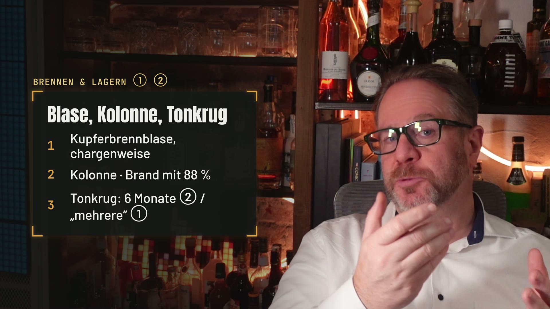 Brennblase, Kolonne, Tonkrug [1][2].