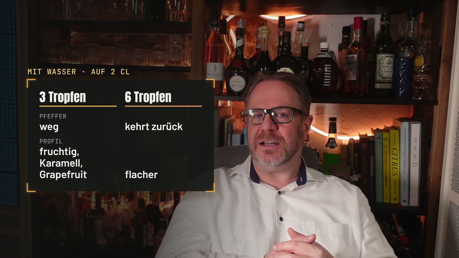 Drei Tropfen gegen sechs Tropfen auf zwei Zentiliter.